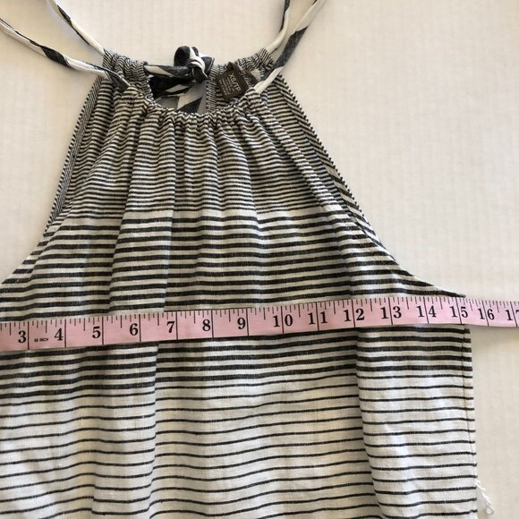 Tommy Bahama Women’s Linen Maxi Dress Size XS Gray White Stripped Beach Vacation - Picture 6 of 8